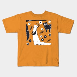 Fisher Martens Pattern in tobacco brown Kids T-Shirt